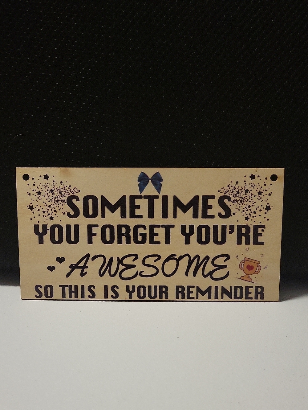 Wooden Inspirational Sign - Sometimes You Forget You're Awesome 8x4 Wood